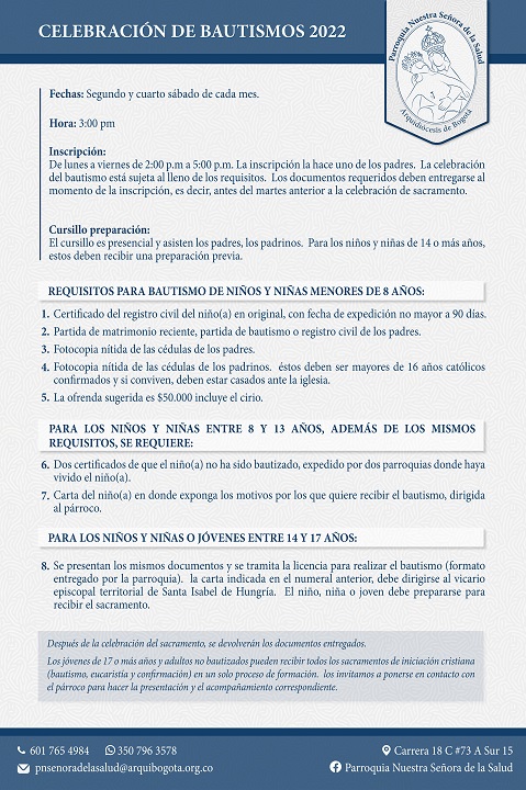 Requisitos Bautismo
