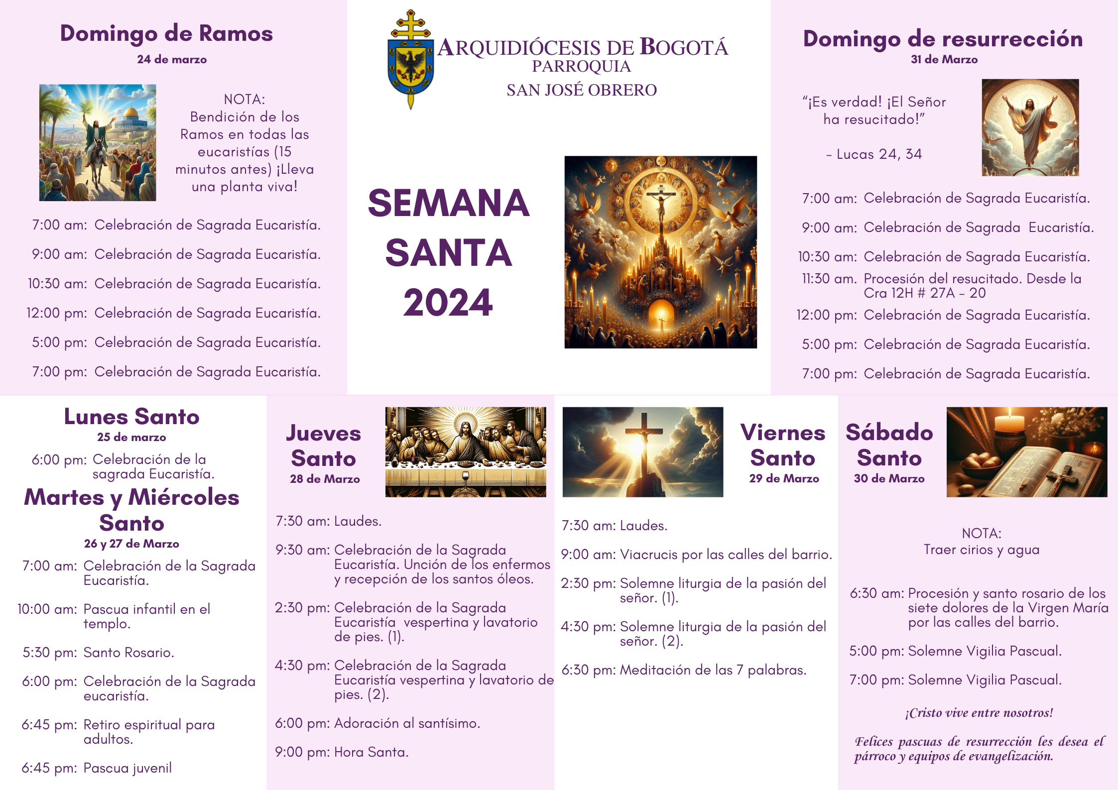 Programa semana santa 2024