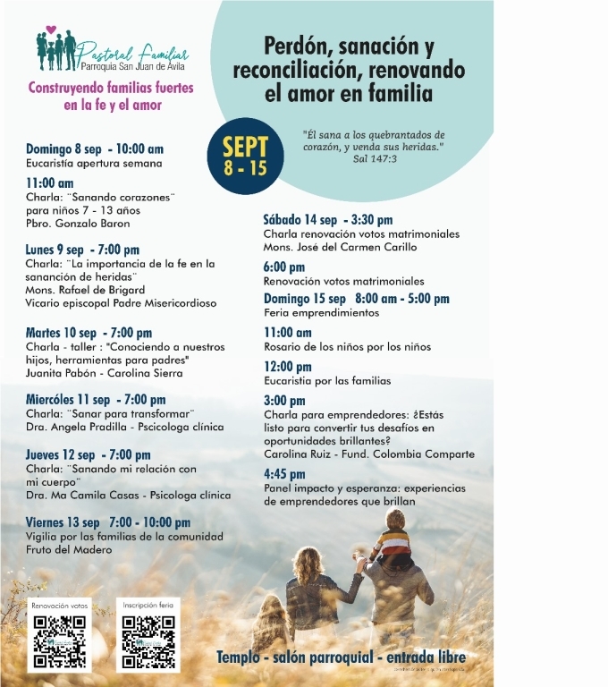 programación semana de la familia 