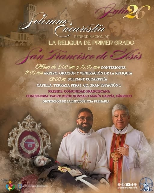 Reliquia de Primer Grado de San Francisco de Asís 2026